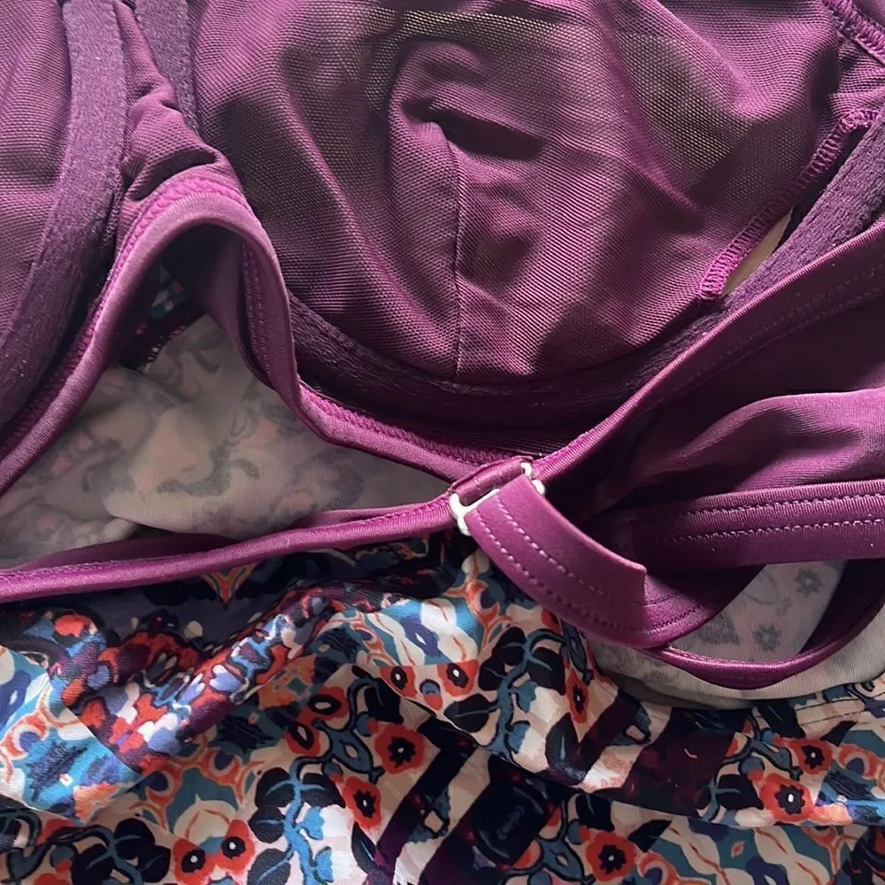 EXCELLENT CONDITION BEAUTIFUL ATHLETA LONG UNDERWIRE TANKINI SIZE 34B/C